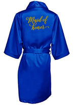 Satin Silk Royal Blue Bathrobe