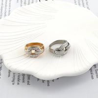 New Design Luxury Shiny Crystal Rings 18 K