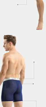 Mens Underwear Shorts Breathable Long Leg Underpants