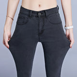 Woman High Elastic Stretch Denim Pants