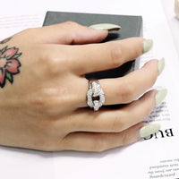 New Design Luxury Shiny Crystal Rings 18 K