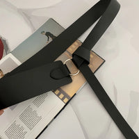 120cm Female Fashion Circle Belt Wide Black Belt for Women Geometric Knot Waistband Waist Dress Coat Clothing Decoration