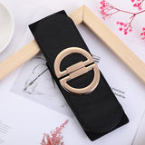 Women's Belt Gold Pair Buckle Black Waist Seal Fashion Elastic Wide White Red Good Quality Dress Knit Designer Belt