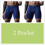 2pcs/Lot underpants leg up long boxer shorts man underwear panties for men pouch male trunks mesh calzoncillo hombre sexy boxers