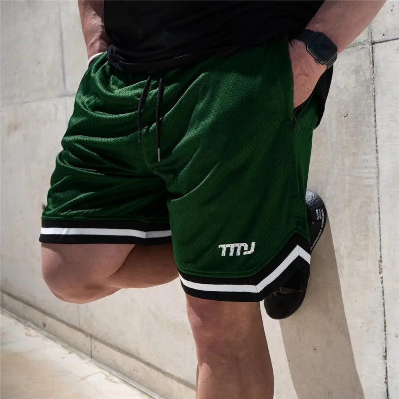 Breathable Quick Dry Splicing Mesh Shorts