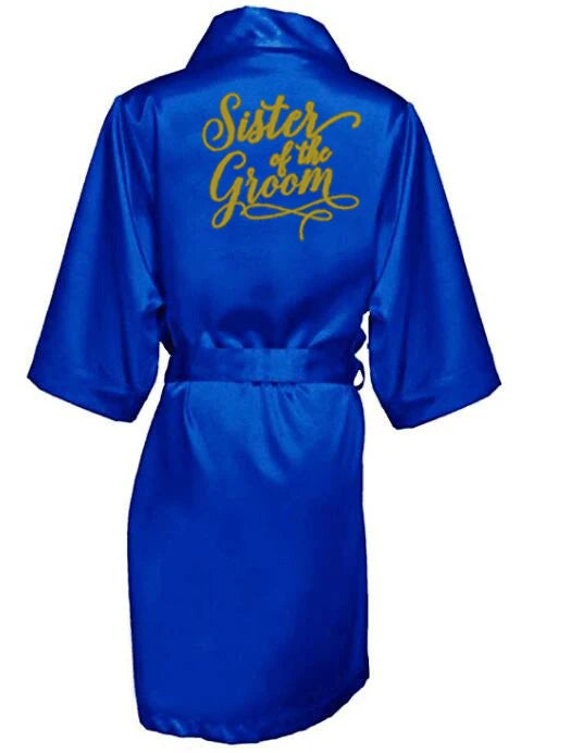 Satin Silk Royal Blue Bathrobe