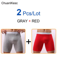 Men's Underwear Pure Cotton Lengthened Boxer Pants Sports Sweat Absorbing Comfortable Fitness Pants To Prevent Abrasion Of Legs