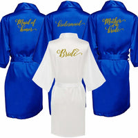 Satin Silk Royal Blue Bathrobe