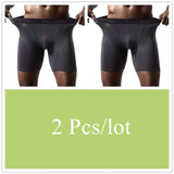 2pcs/Lot underpants leg up long boxer shorts man underwear panties for men pouch male trunks mesh calzoncillo hombre sexy boxers
