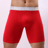 Men's Underwear Pure Cotton Lengthened Boxer Pants Sports Sweat Absorbing Comfortable Fitness Pants To Prevent Abrasion Of Legs