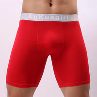 Men's Underwear Pure Cotton Lengthened Boxer Pants Sports Sweat Absorbing Comfortable Fitness Pants To Prevent Abrasion Of Legs