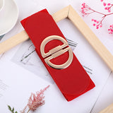 Women's Belt Gold Pair Buckle Black Waist Seal Fashion Elastic Wide White Red Good Quality Dress Knit Designer Belt