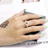 New Design Luxury Shiny Crystal Rings 18 K