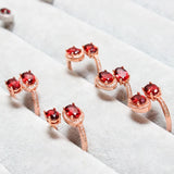 Natural Real Garnet Ring 925