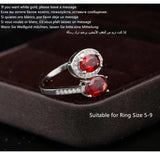 Natural Real Garnet Ring 925