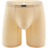 iKingsky Men's Long Leg Boxer No Ride Up Underwear Seamless Front Trunks Stretch Mens Underpanties Great for Sport