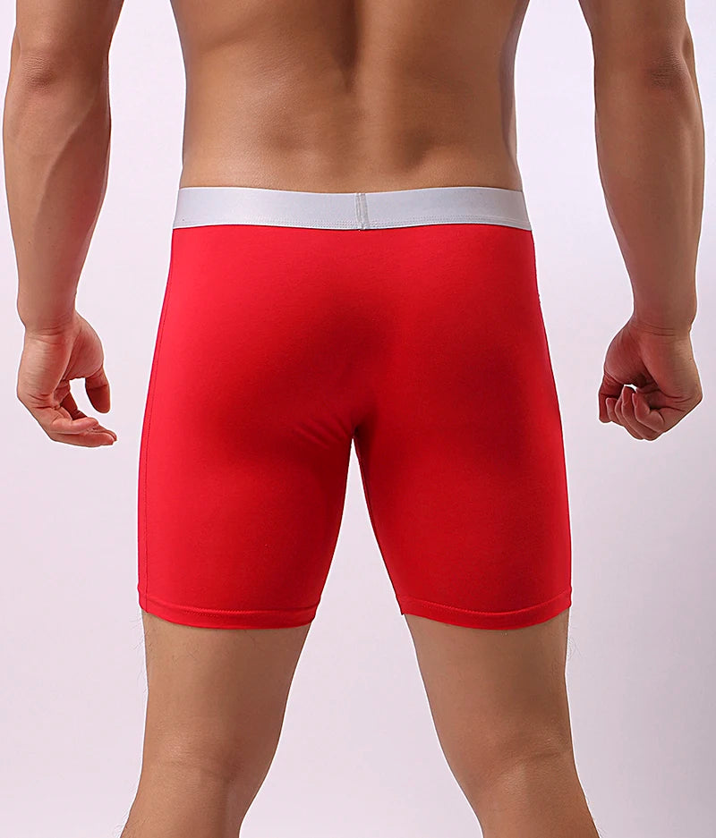 Men's Underwear Pure Cotton Lengthened Boxer Pants Sports Sweat Absorbing Comfortable Fitness Pants To Prevent Abrasion Of Legs