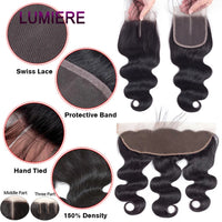 30-40inch Body Wave Human Hair Bundles with Closure