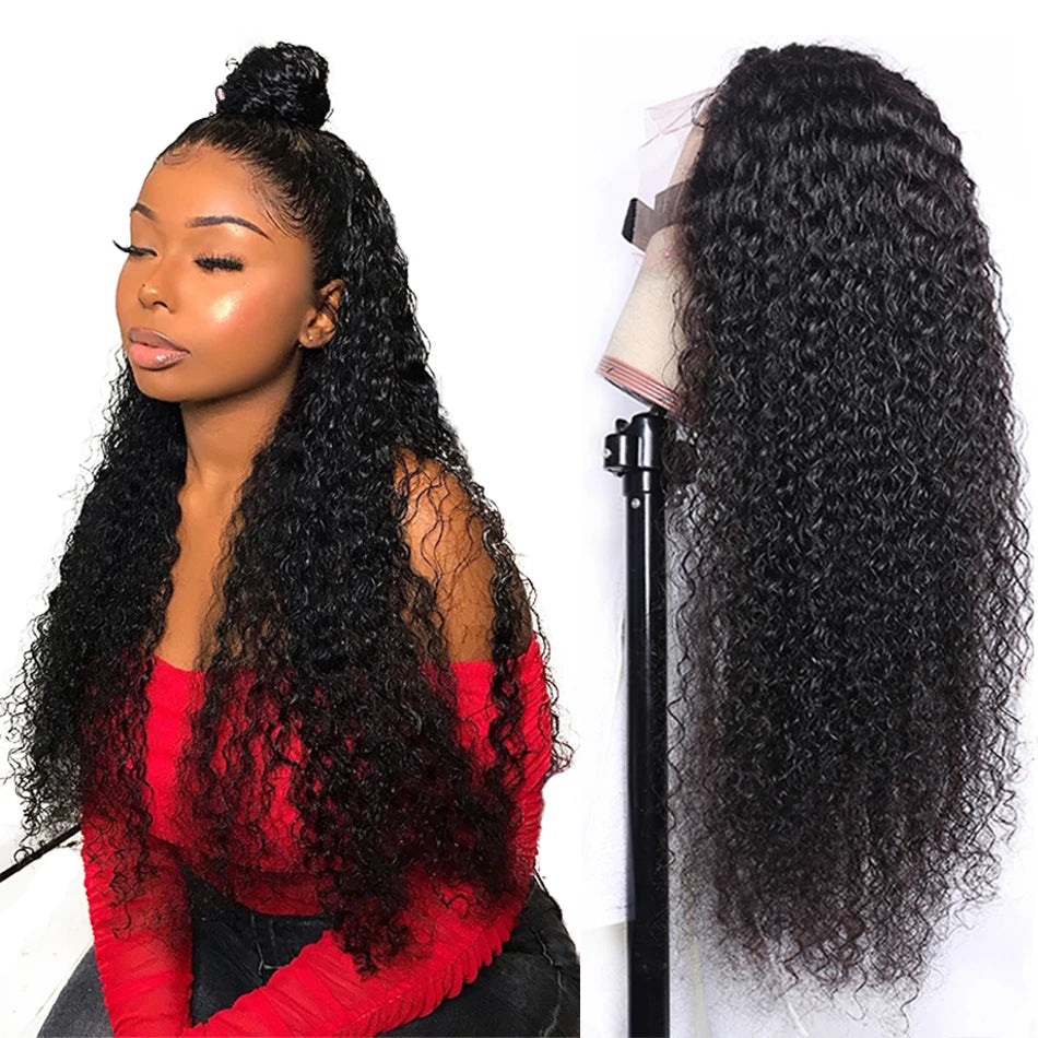 30 Inch Curly Lace Front Human Hair Wigs
