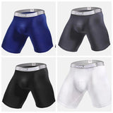Mens Stretch Boxer Brief Underwear Breathable Stretch Underwear for Men Boy Modal Cotton Leg Boxers Set 4 Pack Plus size