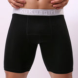 Men's Underwear Pure Cotton Lengthened Boxer Pants Sports Sweat Absorbing Comfortable Fitness Pants To Prevent Abrasion Of Legs