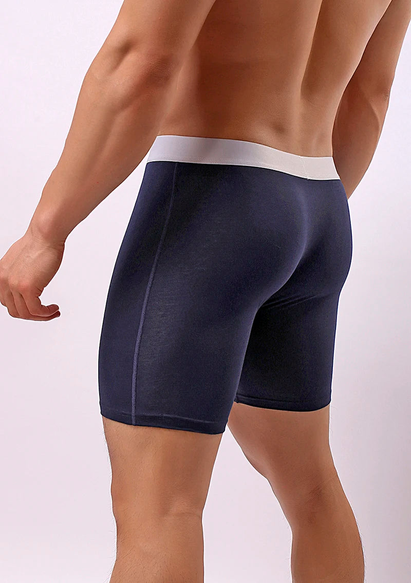 Men's Underwear Pure Cotton Lengthened Boxer Pants Sports Sweat Absorbing Comfortable Fitness Pants To Prevent Abrasion Of Legs