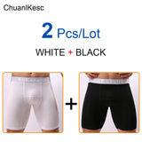 Men's Underwear Pure Cotton Lengthened Boxer Pants Sports Sweat Absorbing Comfortable Fitness Pants To Prevent Abrasion Of Legs
