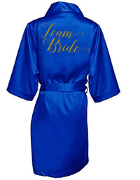 Satin Silk Royal Blue Bathrobe