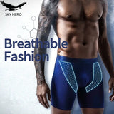 2pcs/Lot underpants leg up long boxer shorts man underwear panties for men pouch male trunks mesh calzoncillo hombre sexy boxers