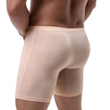 iKingsky Men's Long Leg Boxer No Ride Up Underwear Seamless Front Trunks Stretch Mens Underpanties Great for Sport
