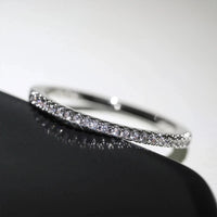 925 Sterling Silver Crystal Wedding Engagement ring
