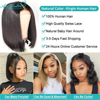 4x4 Lace Short Bob Grace Hair Straight Wig