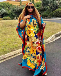 African Dresses For Women Plus Size Muslim Summer Silk Loose Cardigans Traditional Ramadan Long Duster Coat For Party