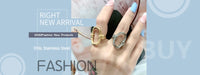 New Design Luxury Shiny Crystal Rings 18 K