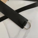 120cm Female Fashion Circle Belt Wide Black Belt for Women Geometric Knot Waistband Waist Dress Coat Clothing Decoration