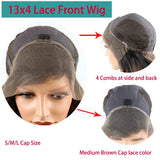 Light Brown Side Heavy Bangs Hair Wigs