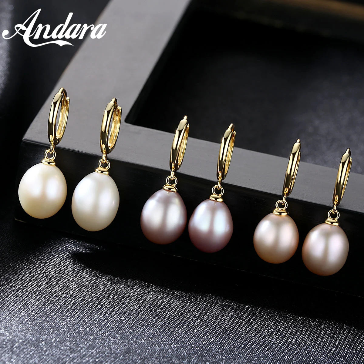 Pearl Earrings 18K Gold Jewelry Gifts for Women