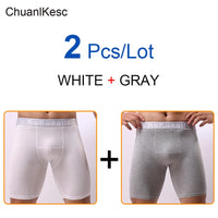 Men's Underwear Pure Cotton Lengthened Boxer Pants Sports Sweat Absorbing Comfortable Fitness Pants To Prevent Abrasion Of Legs