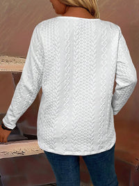 Plus Size Half-Zipper Long Sleeve T-Shirts