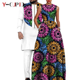 African Dresses for Matching Couple Outfits for Party Vestidos Y23C067
