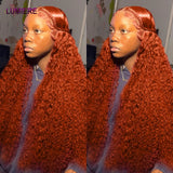 Ginger Deep Water Curly Wave Transparent Hair Closure