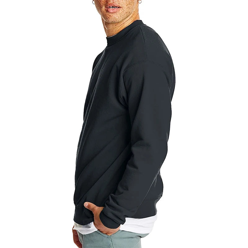 Men Casual Solid Color Sweatshirt