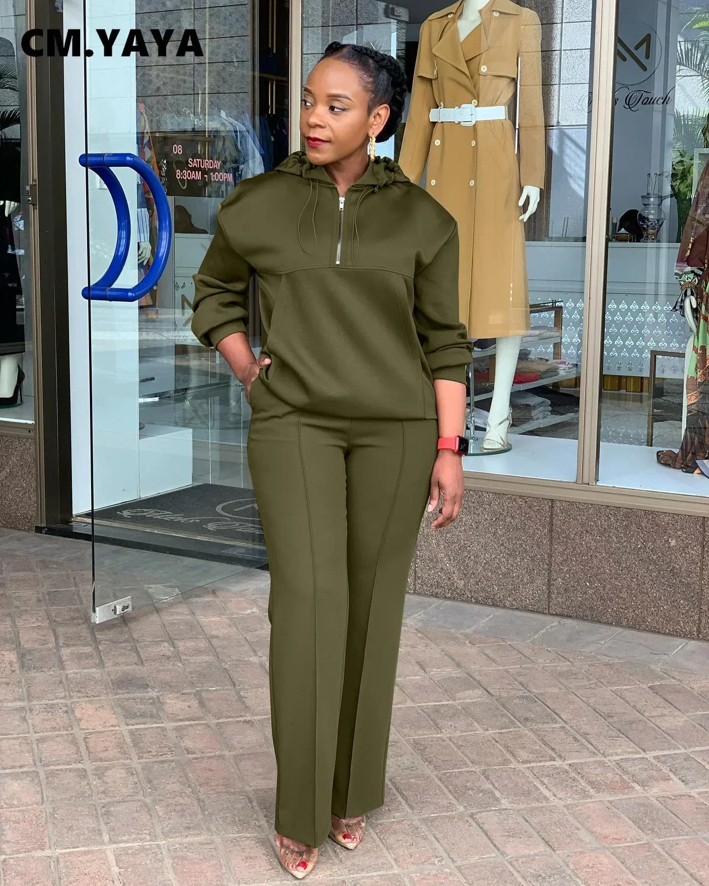 Loose Long Sleeve Women Sporty Hoodies Set