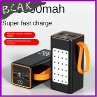 500000MAH  100000mah 200000mah 300000mahPowerbank Fast Charging Real Capacity BCAK with Built-in Cable Super Large Capacity