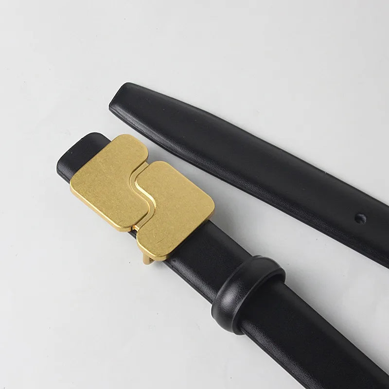 Women's Belt Brand High Quality Fashion Belt Metal Buckle Girls jeans Dress Accessories A Fancy Gift From A Friend