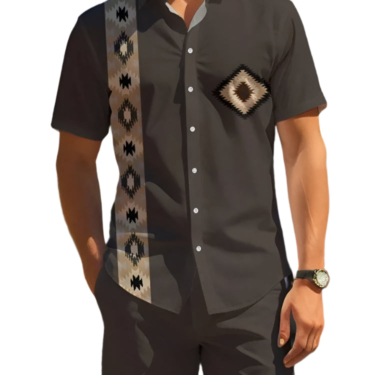 Men's Ethnic Style Shorts Set