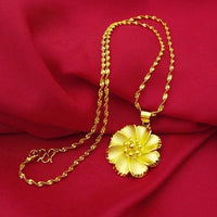 24K REAL gold necklace women's real gold