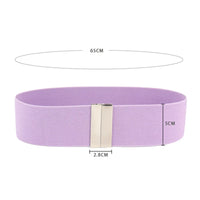 Fashion Women Elastic Band Wide Belts Simple Down Coat Waist Belt Female Buckle Black Strap Dress Decoration Accessories Ladies