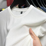 Short Sleeve Mesh Bamboo Ice Silk T-shirt