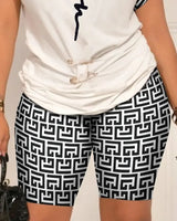 Fashionable Casual Sensible Printed Suit